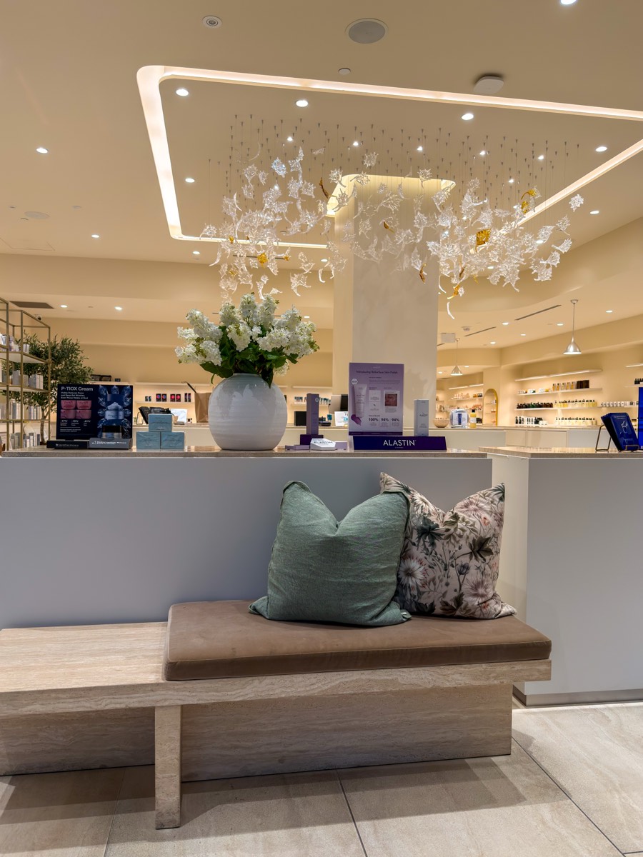 Interior of Skin Vault at The Well skincare boutique in Toronto
